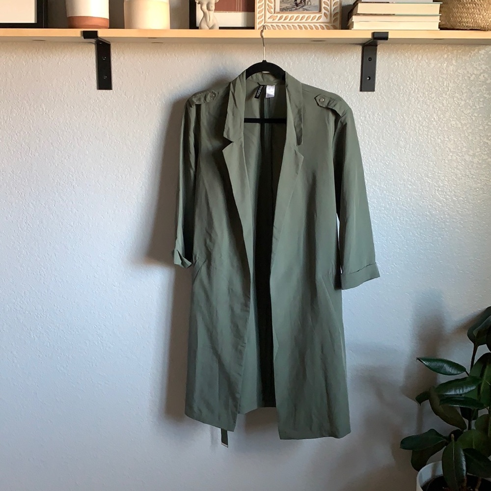 Long green coat